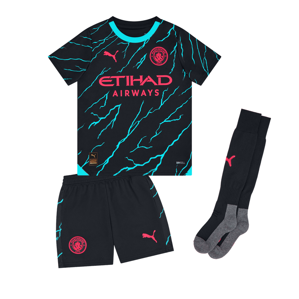 MANCHESTER CITY F.C 2023/24 YOUTH THIRD FULL KIT